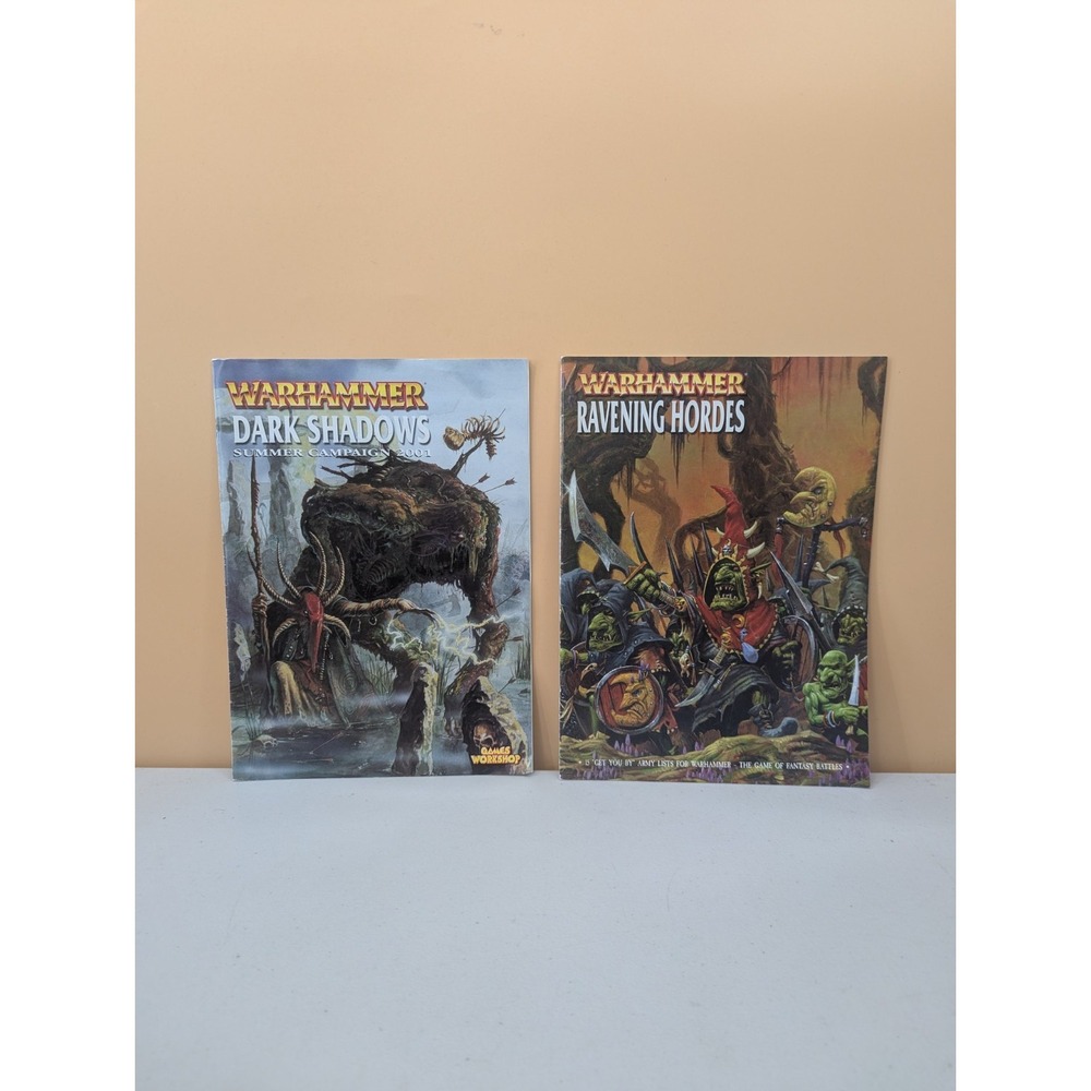 Warhammer Games Workshop Dark Shadows Summer 2001 + Ravening Hordes Books
